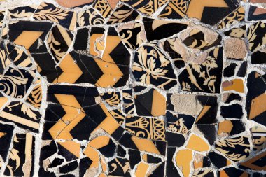 Ünlü Park Guell ayrıntılar.