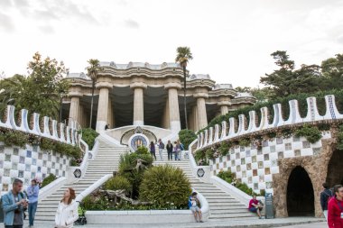 Ünlü Park Guell ayrıntılar.