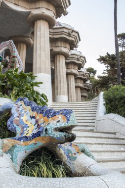 Ünlü Park Guell ayrıntılar.