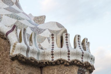 Ünlü Park Guell ayrıntılar.