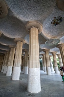 Ünlü Park Guell ayrıntılar.
