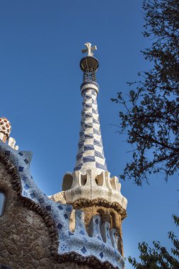Ünlü Park Guell ayrıntılar.