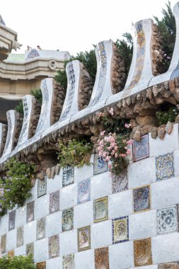 Ünlü Park Guell ayrıntılar.