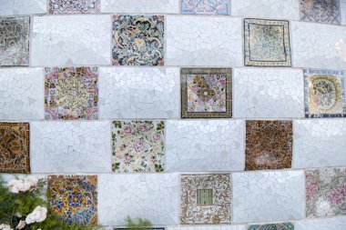 Ünlü Park Guell ayrıntılar.