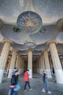 Ünlü Park Guell ayrıntılar.