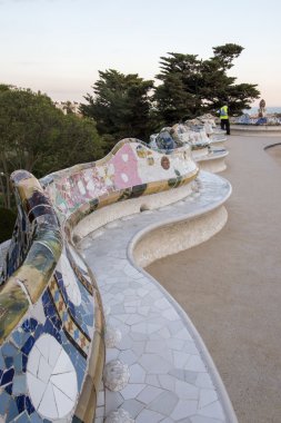 Ünlü Park Guell ayrıntılar.