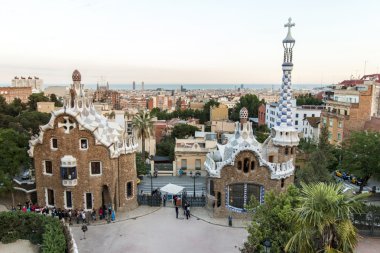 Ünlü Park Guell ayrıntılar.