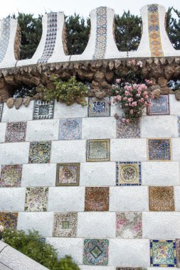 Ünlü Park Guell ayrıntılar.
