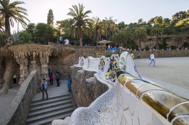 Ünlü Park Guell ayrıntılar.