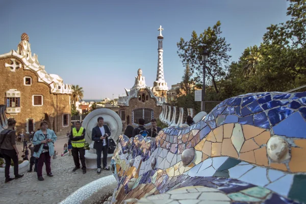 Detalles del famoso Parque Güell — Foto de Stock