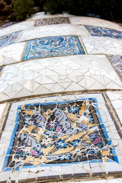 Detalles del famoso Parque Güell — Foto de Stock