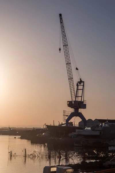 Tramonto sul porto di Isla del Moral — Foto Stock