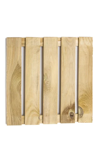 Шматок дерев'яного паркану ізольовано на білому тлі . — стокове фото