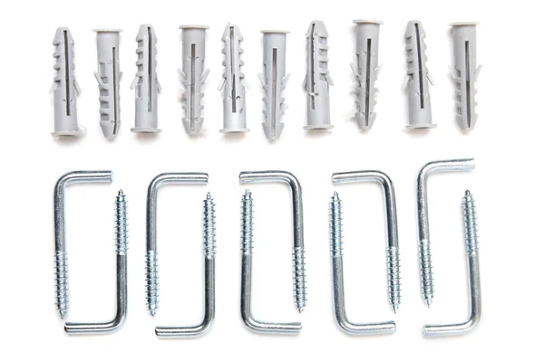 Hex wrenches and dowels for wall mount work. — Stock Photo, Image
