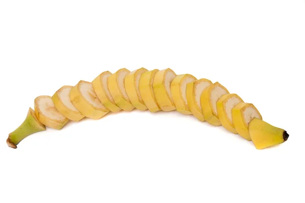 Leckere geschnittene Bananenfrüchte — Stockfoto