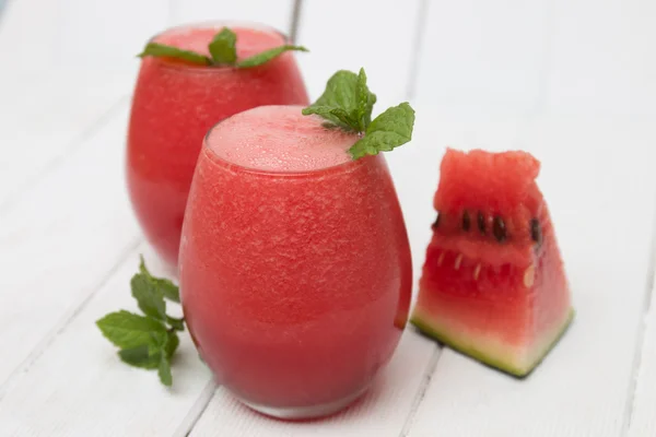 Färsk hemlagad vattenmelon juice — Stockfoto