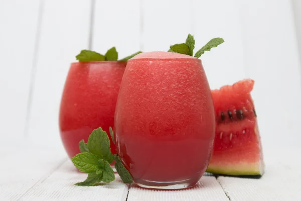 Färsk hemlagad vattenmelon juice — Stockfoto