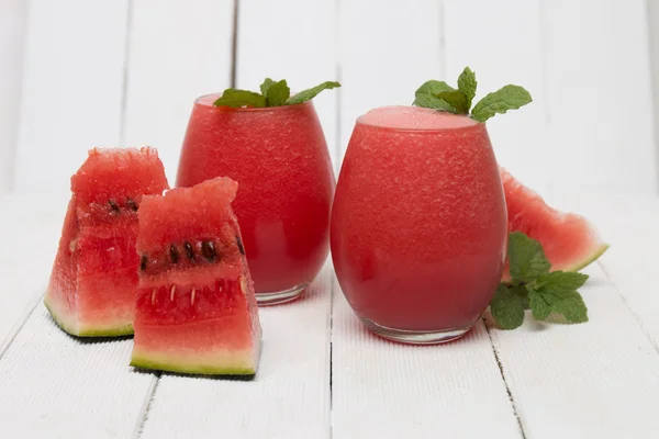 Färsk hemlagad vattenmelon juice — Stockfoto