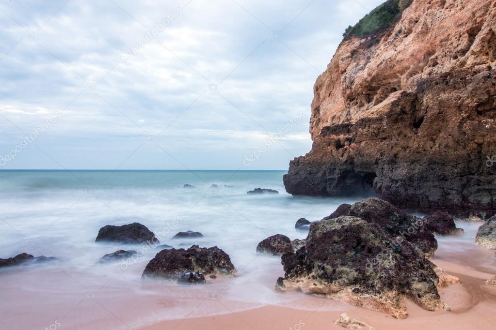 Beautiful Albandeira beach in Portugal