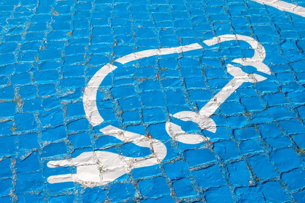 Electric Car Charging Station Pictogram Symbol Painted Parking Space — Stock Photo, Image