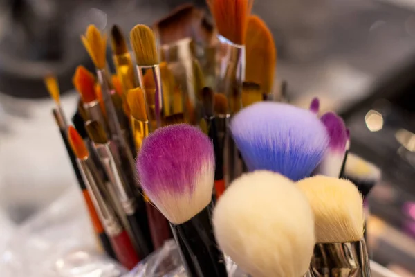 Set Mixed Professionelle Make Pinsel Kosmetik Für Frauen — Stockfoto