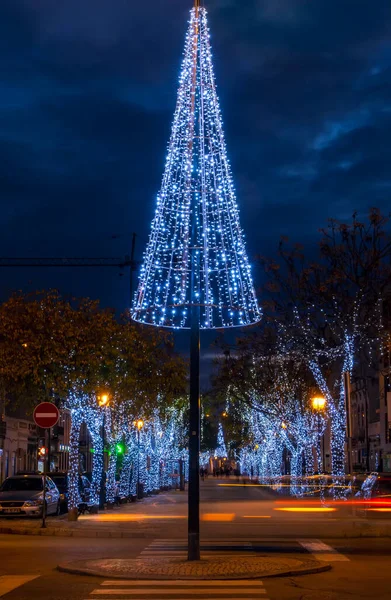 Olhao Portugal 6Th December 2020 Main Avenue Olhao City Located — Stock Photo, Image