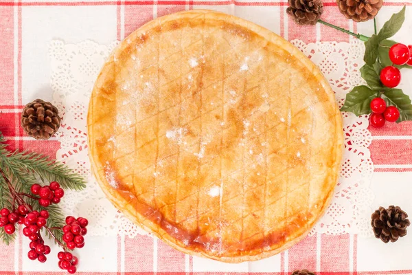 Franse Stijl Drie King Cake Typicall Geserveerd Het Kerstseizoen — Stockfoto