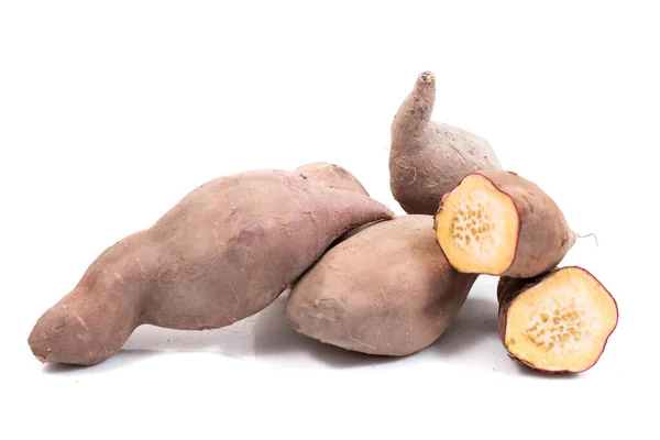 Овощи Сладкого Картофеля Белом Фоне — стоковое фото