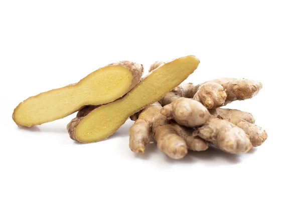 Close Ginger Root Vegetable Isolated White Background — Stock Photo, Image