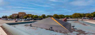 Portekiz, Faro 'da bulunan tarihi antik bira fabrikasının manzarası.