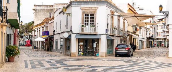 Main Center Downtown Tourist Shopping Area Faro City Portugal — ストック写真