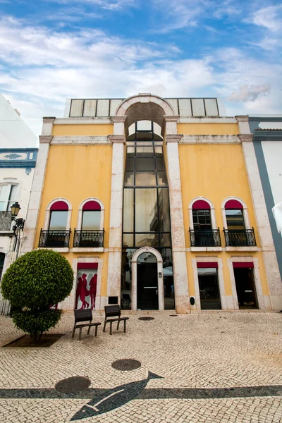 Hlavní Centrum Centru Turistické Nákupní Oblasti Městě Faro Portugalsko — Stock fotografie