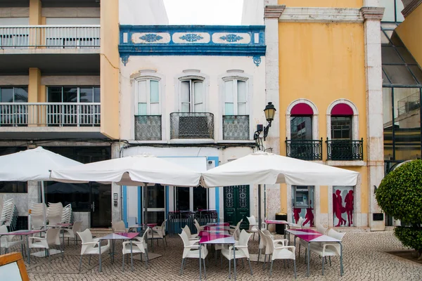 Hauptzentrum Innenstadt Touristische Einkaufsstraße Der Stadt Faro Portugal — Stockfoto