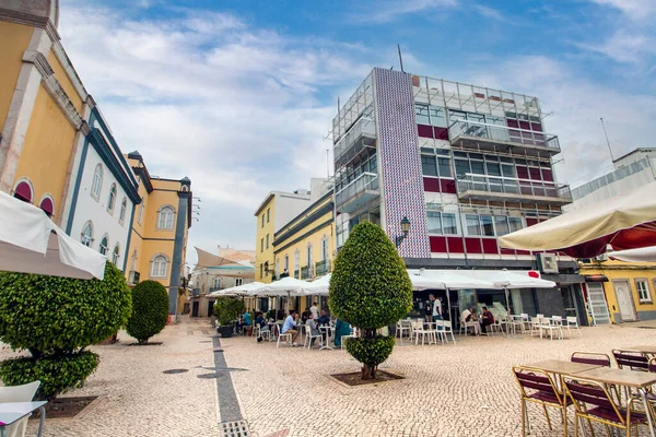 Main Center Downtown Tourist Shopping Area Faro City Portugal — Stock Photo, Image