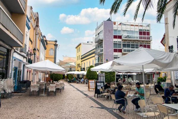 Faro Portugal Juni 2021 Belangrijkste Centrum Centrum Toeristische Winkelgebied Faro — Stockfoto