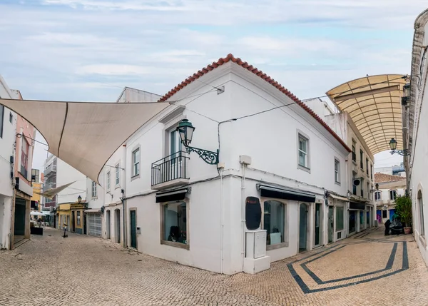 Hauptzentrum Innenstadt Touristische Einkaufsstraße Der Stadt Faro Portugal — Stockfoto