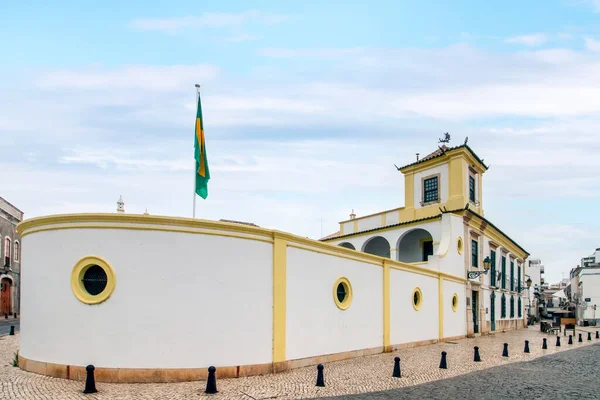 Pohled Historickou Budovu Městě Faro Centru Města Oblíbený Turistů Portugalsko — Stock fotografie