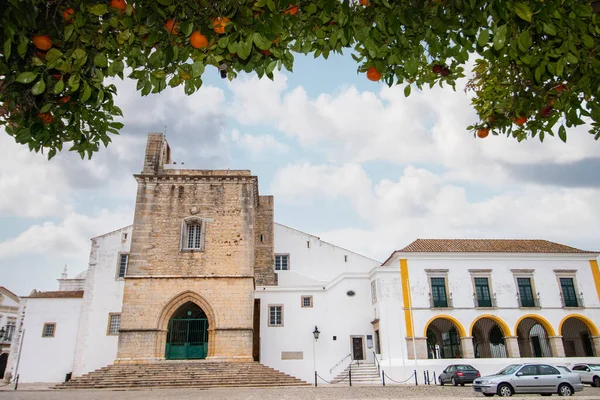 Kilátás Történelmi Templom Található Régi Belvárosában Faro Város Portugália — Stock Fotó