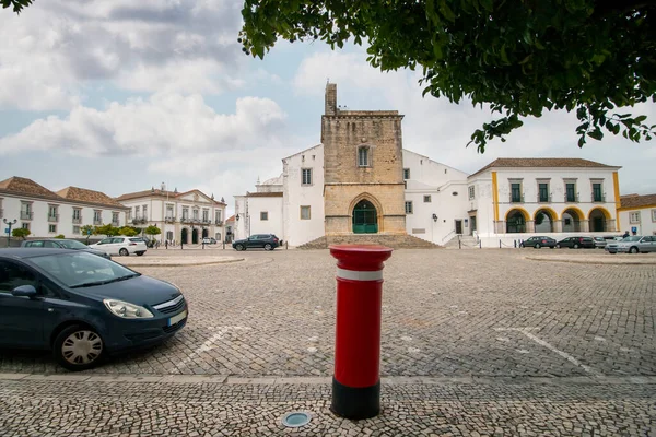 Uitzicht Historische Kerk Van Gelegen Het Oude Centrum Van Faro — Stockfoto