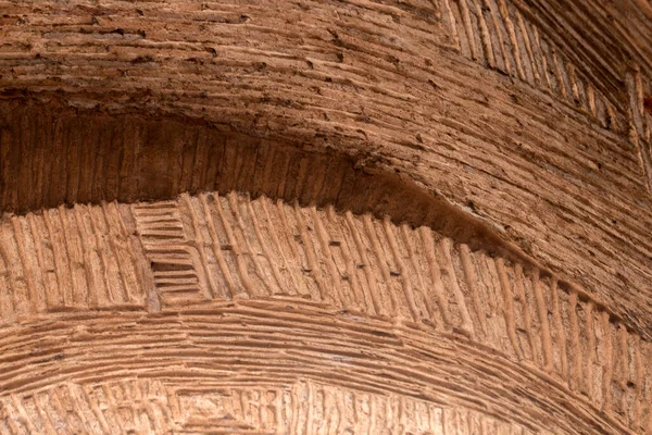 Detalhe Arquitetura Textural Arco Histórico Vila Localizado Cidade Faro Portugal — Fotografia de Stock