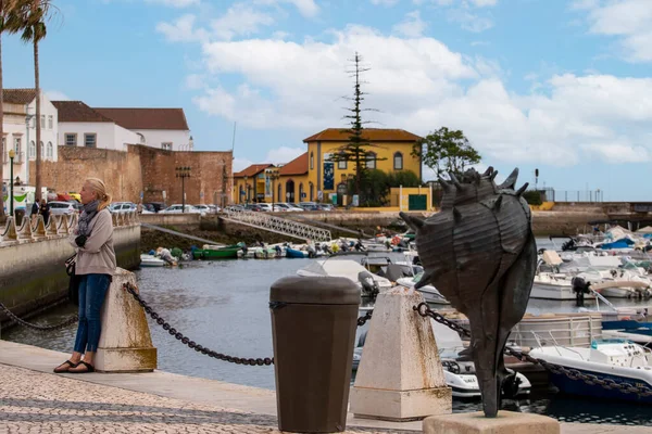Faro Portugalia Czerwca 2021 Piękny Widok Przystań Faro Portugalia — Zdjęcie stockowe