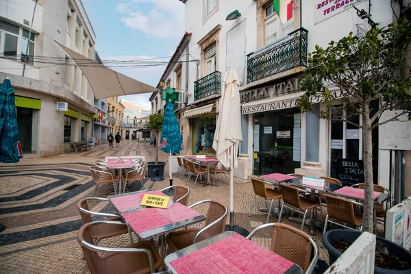 Faro Portugal Juni 2021 Huvudcenter Centrum Turist Shopping Område Faro — Stockfoto