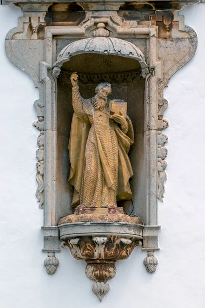 Eglise Carmo Près Des Statues Situées Faro Portugal — Photo