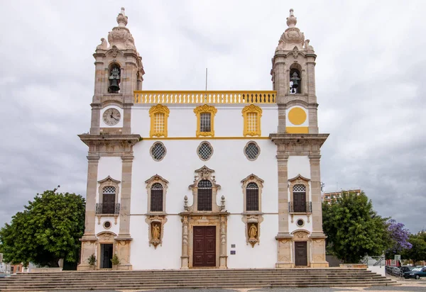 Pohled Památkový Kostel Carmo Nachází Faro Portugalsko — Stock fotografie