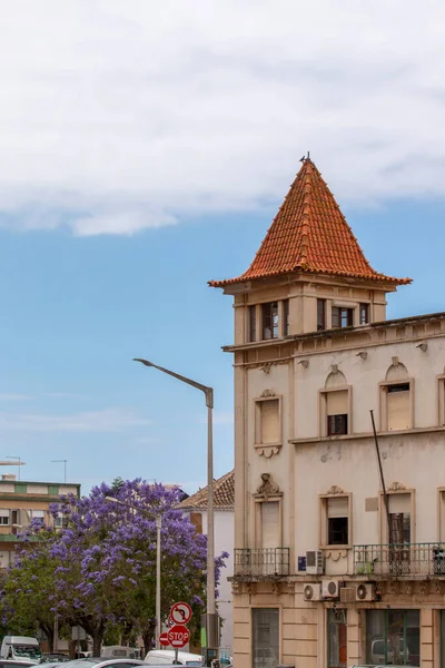 Vista Dos Edifícios Típicos Cidade Faro Localizados Portugal — Fotografia de Stock