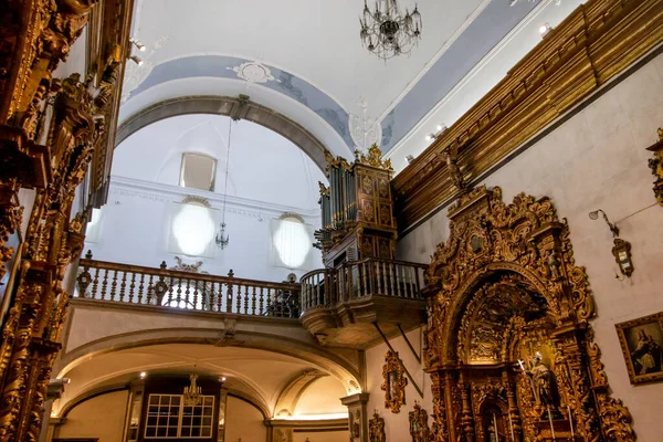 Vue Sur Église Historique Carmo Détails Intérieur Situé Faro Portugal — Photo