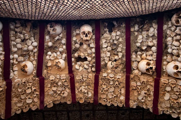 Close View Details Interior Church Carmo Chapel Bones Faro Portugal — Stock Photo, Image