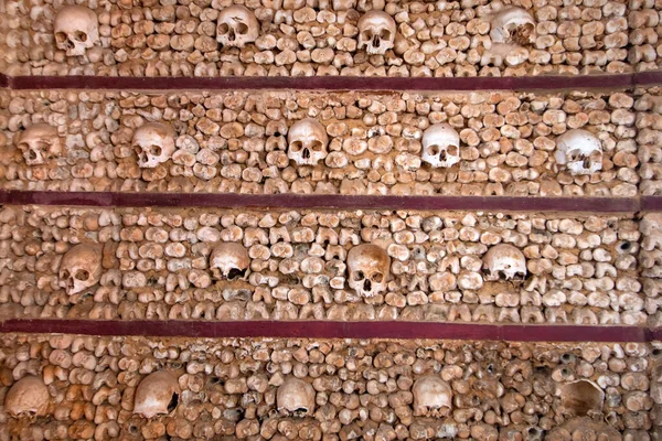 Close View Details Interior Church Carmo Chapel Bones Faro Portugal — Stock Photo, Image