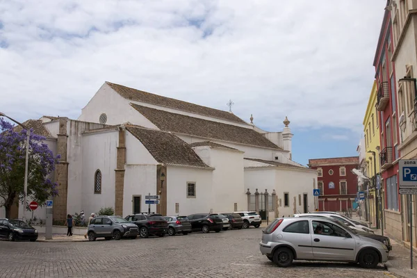 Kilátás Nevezetes Templom Sao Pedro Található Faro Portugália — Stock Fotó