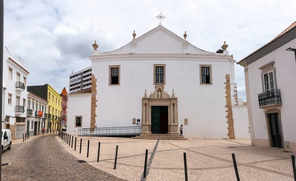 Вид Историческую Церковь Сао Педро Расположенную Фару Португалия — стоковое фото